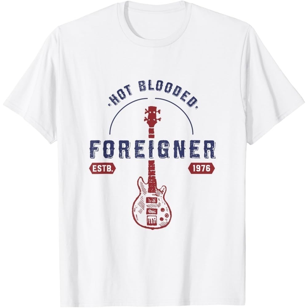 Foreigner Hot Blooded Guitar Unisex T-shirt Gift For Fan